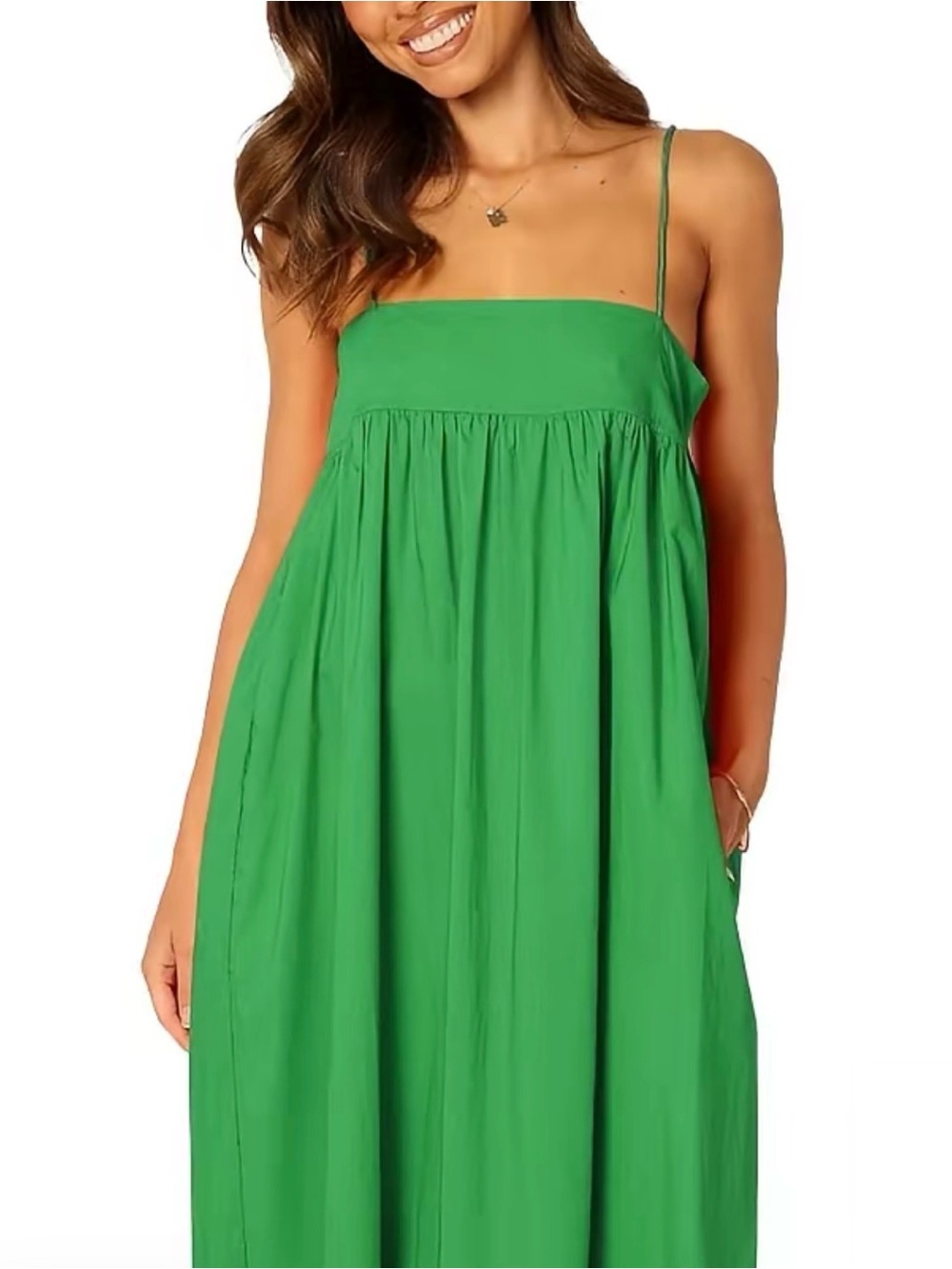 NWT Green Spaghetti Strap Maxi Dress - Size XL